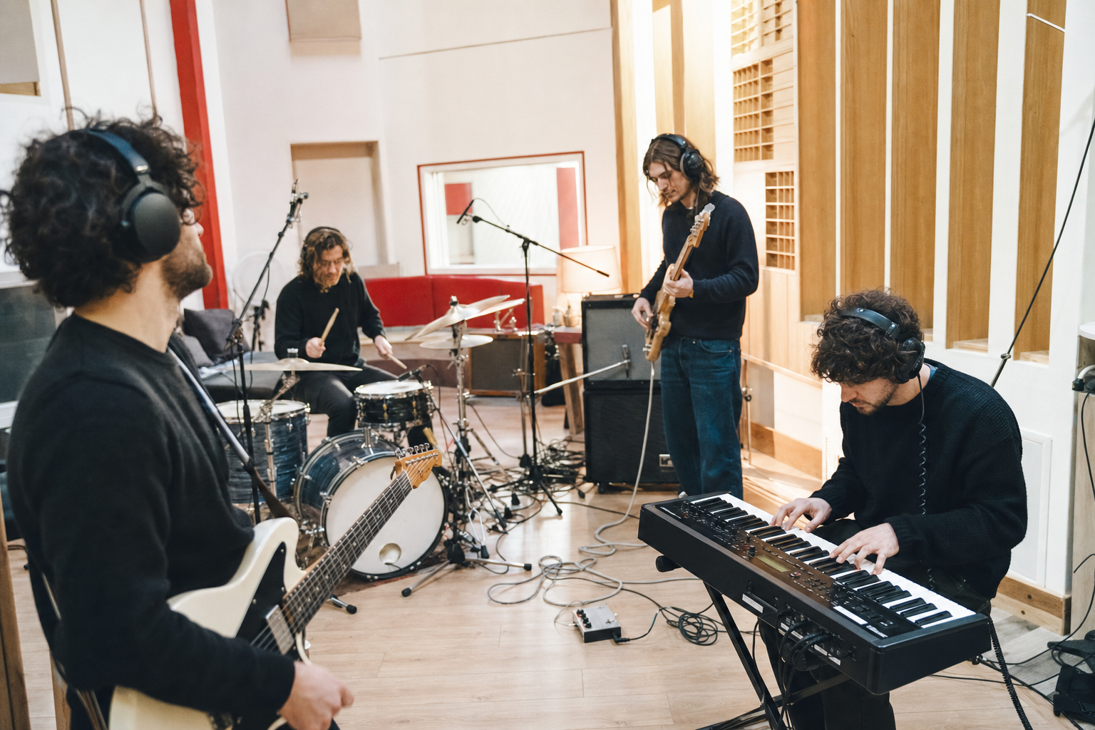Band in registrazione a Milano